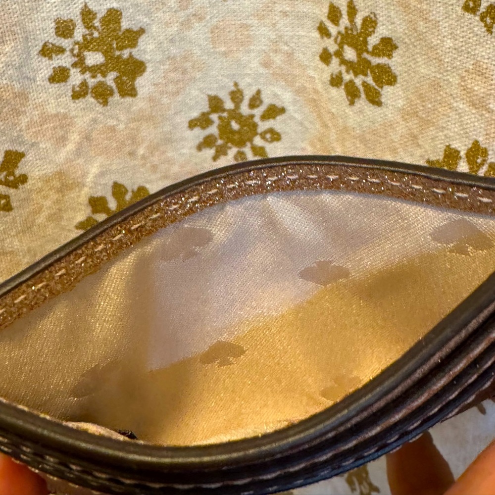 Kate Spade Rose Gold Glitter Card Holder with Gold Hardware - Picture 5 of 7